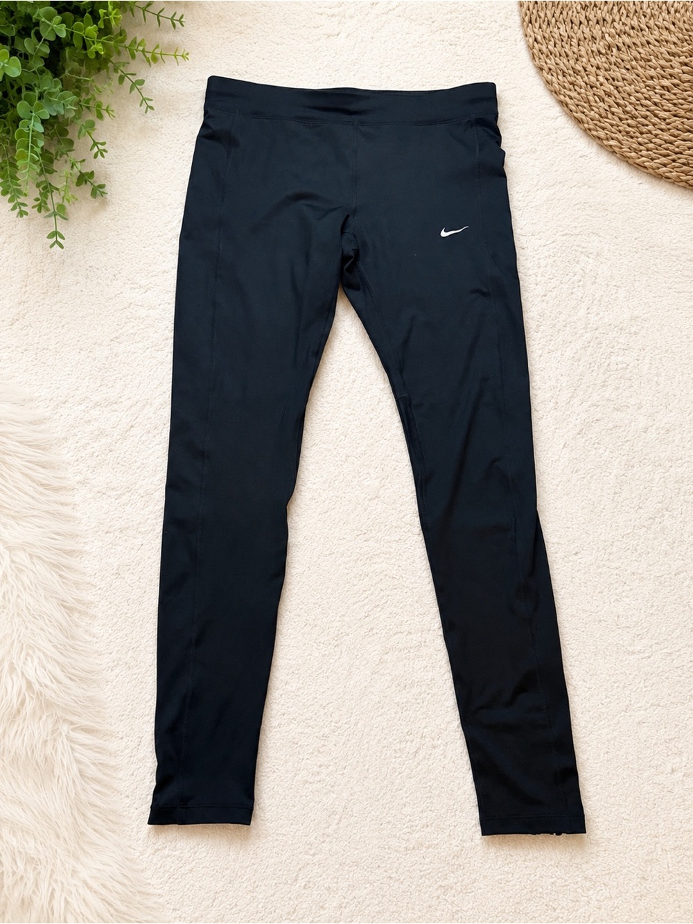 Nike Dri-FIT Women’s Black Workout Leggings Size Large Athletic Activewear